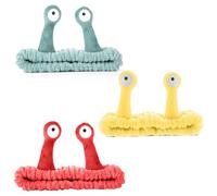 KFHENSOMR 3Pcs Face Wash Headband Snail Spa Hair Bands Cute Makeup Headbands Women Cartoon Creative Hair Accessories Elastic Coral Fleece Fun Gifts for Washing Face Shower Beauty Skincare