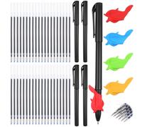 KFHENSOMR 44 PCS Magic Pens & Refills for Magic Practice Copybook, Reusable Invisible Disappearing Ink Pen Maker with Writing Grip for Children Kids 3-5 Drawing Grooved Handwriting Book Workbooks