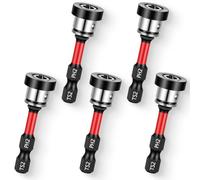 KFHENSOMR 5Pcs Drywall Screw Setter, Positioning Screwdriver Bit Hex Shank