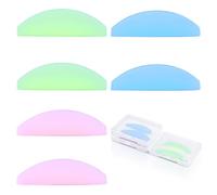 KFHENSOMR 6 Pcs Asian Flat Shields Lash Lift Pad Super Sticky For NO.1 Perm Soften Eyelashes Korean Glueless Pads Lash Lifting Shield For Salon Perming Lashes Thoroughly Ultra Thinner Pad