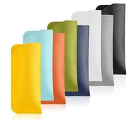 KFHENSOMR 8PCS Glasses Cases Soft Reading Glasses Case Leather Spectacle Cases Portable Sunglasses Anti-Scratch Sunglasses Case Pouch Eyeglasses Bag Spectacle Cases for Women Men Travel