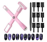 KFHENSOMR Cat Eye Magnet for Nail 11Pcs 5 in 1 Nail Magnet Cat Eye Gel Nails Polish Diverse Effect Double Ended Nails Art Tools for Home DIY Manicure Accessories Multi-Function