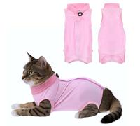 KFHENSOMR Cat Recovery Suit 2Pcs Professional Recovery Suit Female Cat Onesie After Surgery Spay Abdominal Wounds Kitten Onesie Bodysuit Surgery Suits Of Shame Cone Alternative Cats Anti Licking