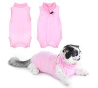KFHENSOMR Cat Surgery Suit Onesie for Cats After Surgery Recovery Outfits Female Clothes Shirt Suit Spay Abdominal Wounds Kitten Onesie Bodysuit Cat Recovery Suits Of Shame Cone Alternative Anti Licki