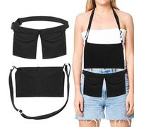 KFHENSOMR Drain Holder After Tummy Tuck Adjustable Mastectomy Drain Holder Drainage Pouch with Shower Bag for Breast Surgery Mastectomy Breast Reduction Augmentation Post-Surgery Care Kit (Black)