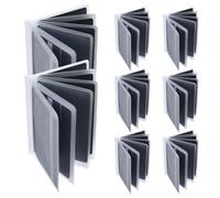 KFHENSOMR FNANJWQ 8 Pcs Plastic Credit Wallet Insert Card Holder, Clear Wallet Credit Card Sleeves for Picture Photo Receipt Insert for Bifold or Trifold (6 Pages)