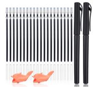KFHENSOMR Magic Pens & Refills for Magic Practice Copybooks, Disappearing Ink Pens with Pencil Grippers, Invisible Ink Pen Refills for Children Kids Grooved Handwriting Workbooks Writing Tracing Books