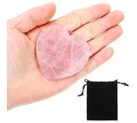 KFHENSOMR Rose Quartz Crystals 60 mm Heart Stone Large Healing Crystals Gifts for Women Natural Reiki Gemstone Polished Heart Shaped Rocks Meditation Valentines Gifts Hand-Polished