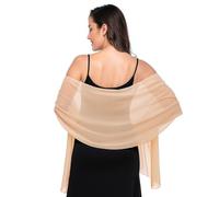 KFHENSOMR Sheer Shawl for Evening Dresses Soft Chiffon Scarfs Women Elegant Soft Silky Wedding Shawls Wraps Bridal Scarf Stole Lightweight Guest Shawl Wrap Bridesmaid Scarves