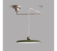 KFHJSNN Large Swing Arm Pendant Light Modern Dimming LED Ceiling Lighting Fixture Round 15.7in Long Hanging Lamp 37W Cream Style Adjustable Kitchen Island Lighting for Bedroom Living Room Prosperous