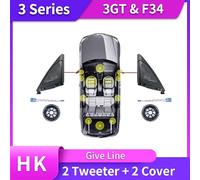 KFJFDHES Car Door Speaker Cover Audio Tweeter Trim Car Front Door horn Panel specializing Tweeter Cover Loudspeaker/Fit For Bmw F34 3GT 3 Series(Front 2Tweeter2cover)