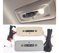 KFJFDHES Car Roof Reading Light Interior Car Indoor Ceiling Light Reading Light Lamp High-end upgrade Wiring/Fit for Toyota Camry Avalon 2018-2025 81360-06120 Beige grey 1pc(Silver)