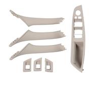 KFJFDHES Right Driver Cars RHD Internal Armrest Panel Door Handle Cover Trim 7pcs Set Replacement/Fit for BMW 5 Series F10 F11 520i 523i 525i car Interior Door Handle(Model A Oyster)