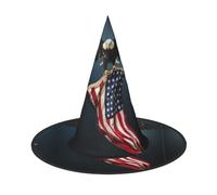Kfjghhl 3d Bald Eagle Flying With American Flag Halloween Hat Wicked Costumes Adult Unisex Headband Fancy Dress Accessory Christmas Party,Cosplay Magician Costume Outfit Halloween
