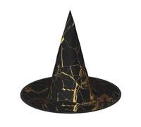 Kfjghhl 3d Stylish Gold Marbling Texture Halloween Hat Wicked Costumes Adult Unisex Headband Fancy Dress Accessory Christmas Party,Cosplay Magician Costume Outfit Halloween