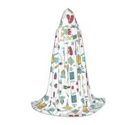 Kfjghhl Abstraction Biology Chemistry4 Long Hooded Cloak Teenagers Child Cape Witch Costume Halloween Costume Women Men 35-55inch