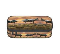 Kfjghhl Aircraft Fighter Jets Pencil Case Large Girls Boys Cute Pencil Case Secondary Big Capacity Zipper Compartments