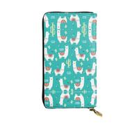 Kfjghhl Alpaca Cactus Women's Wallet Large Capacity Ladies Card Phone Holder RFID Blocking Wristlet Leather Her