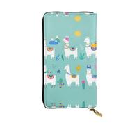 Kfjghhl Alpaca Llama Women's Wallet Large Capacity Ladies Card Phone Holder RFID Blocking Wristlet Leather Her