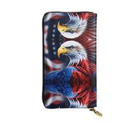 Kfjghhl American Bald Eagle Women's Wallet Large Capacity Ladies Card Phone Holder RFID Blocking Wristlet Leather Her