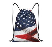 Kfjghhl American Flag Drawstring Backpack Bag Sport Sackpack Bulk Cinch Gym Bag Women Men Children Outdoor Sport