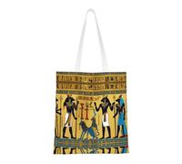 Kfjghhl Ancient Egypt Tribe Series Canvas Totes Strong Student Shoulder Handle Bag Lightweight Back To School Season Teacher