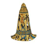 Kfjghhl Ancient Egypt Tribe Series Long Hooded Cloak Teenagers Child Cape Witch Costume Halloween Costume Women Men 35-55inch