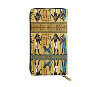 Kfjghhl Ancient Egypt Tribe Series Women's Wallet Large Capacity Ladies Card Phone Holder RFID Blocking Wristlet Leather Her