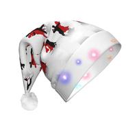 Kfjghhl Ballroom Dance Led Christmas Hats Adult Festive Christmas Xmas Felt Santa Headband Fancy Dress Accessory