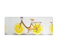 Kfjghhl Bicycle With Lemon Wheel Mouse Mat Large Mouse Pad 80x30x0.3cm Mousepad Desk Mat Gaming Mouse Rubber Base Table Pad