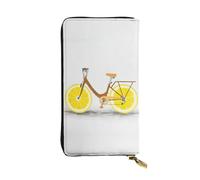 Kfjghhl Bicycle with Lemon Wheel Women's Wallet Large Capacity Ladies Card Phone Holder RFID Blocking Wristlet Leather Her