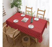 Kfjghhl Big White Dot Tablecloth Holiday Table Cover Formal Everyday54 X72 Elegant Party Festive Celebration