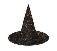 Kfjghhl Black And Gold Wallpaper Halloween Hat Wicked Costumes Adult Unisex Headband Fancy Dress Accessory Christmas Party,Cosplay Magician Costume Outfit Halloween