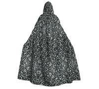 Kfjghhl Black And White Leopard Halloween Cape Golden Hooded Cloak Full Length Robe Cape Halloween Costume Cosplay Party