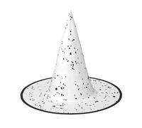 Kfjghhl Black White Speck Halloween Hat Wicked Costumes Adult Unisex Headband Fancy Dress Accessory Christmas Party,Cosplay Magician Costume Outfit Halloween