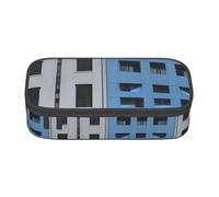 Kfjghhl Blue Building 03 Pencil Case Large Girls Boys Cute Pencil Case Secondary Big Capacity Zipper Compartments