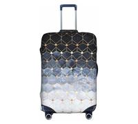Kfjghhl Blue Hexagons and Diamonds Washable Luggage Cover Fashion Suitcase Protector Fits 18-32 Inch Travel Luggage Cover