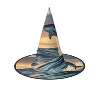 Kfjghhl Blue Shark Halloween Hat Wicked Costumes Adult Unisex Headband Fancy Dress Accessory Christmas Party,Cosplay Magician Costume Outfit Halloween