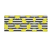 Kfjghhl Blue Stripe And Lemon Mouse Mat Large Mouse Pad 80x30x0.3cm Mousepad Desk Mat Gaming Mouse Rubber Base Table Pad