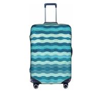 Kfjghhl Blue Wave Stripe Washable Luggage Cover Fashion Suitcase Protector Fits 18-32 Inch Travel Luggage Cover
