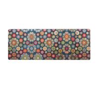 Kfjghhl Bohemian Flower Mouse Mat Large Mouse Pad 80x30x0.3cm Mousepad Desk Mat Gaming Mouse Rubber Base Table Pad
