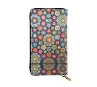 Kfjghhl Bohemian Flower Women's Wallet Large Capacity Ladies Card Phone Holder RFID Blocking Wristlet Leather Her