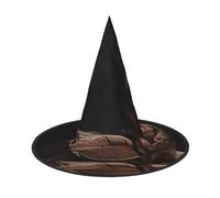 Kfjghhl Brown Labrador Retriever Halloween Hat Wicked Costumes Adult Unisex Headband Fancy Dress Accessory Christmas Party,Cosplay Magician Costume Outfit Halloween
