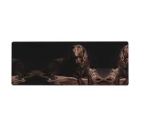 Kfjghhl Brown Labrador Retriever Mouse Mat Large Mouse Pad 80x30x0.3cm Mousepad Desk Mat Gaming Mouse Rubber Base Table Pad