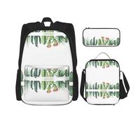 Kfjghhl Cactus Flower Pencil Case Backpack Lunch Bag Boys Girls School Bookbag Set College Laptop Student Summer