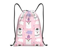 Kfjghhl Cartoon Llama Alpaca Drawstring Backpack Bag Sport Sackpack Bulk Cinch Gym Bag Women Men Children Outdoor Sport