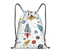 Kfjghhl Cartoon Rockets Drawstring Backpack Bag Sport Sackpack Bulk Cinch Gym Bag Women Men Children Outdoor Sport