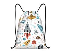 Kfjghhl Cartoon Rockets Drawstring Backpack Bag Sport Sackpack Bulk Cinch Gym Bag Women Men Children Outdoor Sport