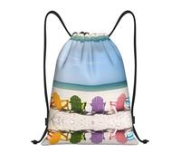 Kfjghhl Chairs Beside The Blue Sea Sky Drawstring Backpack Bag Sport Sackpack Bulk Cinch Gym Bag Women Men Children Outdoor Sport