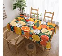 Kfjghhl Citrus Fruit Pattern Tablecloth Holiday Table Cover Formal Everyday54 X72 Elegant Party Festive Celebration